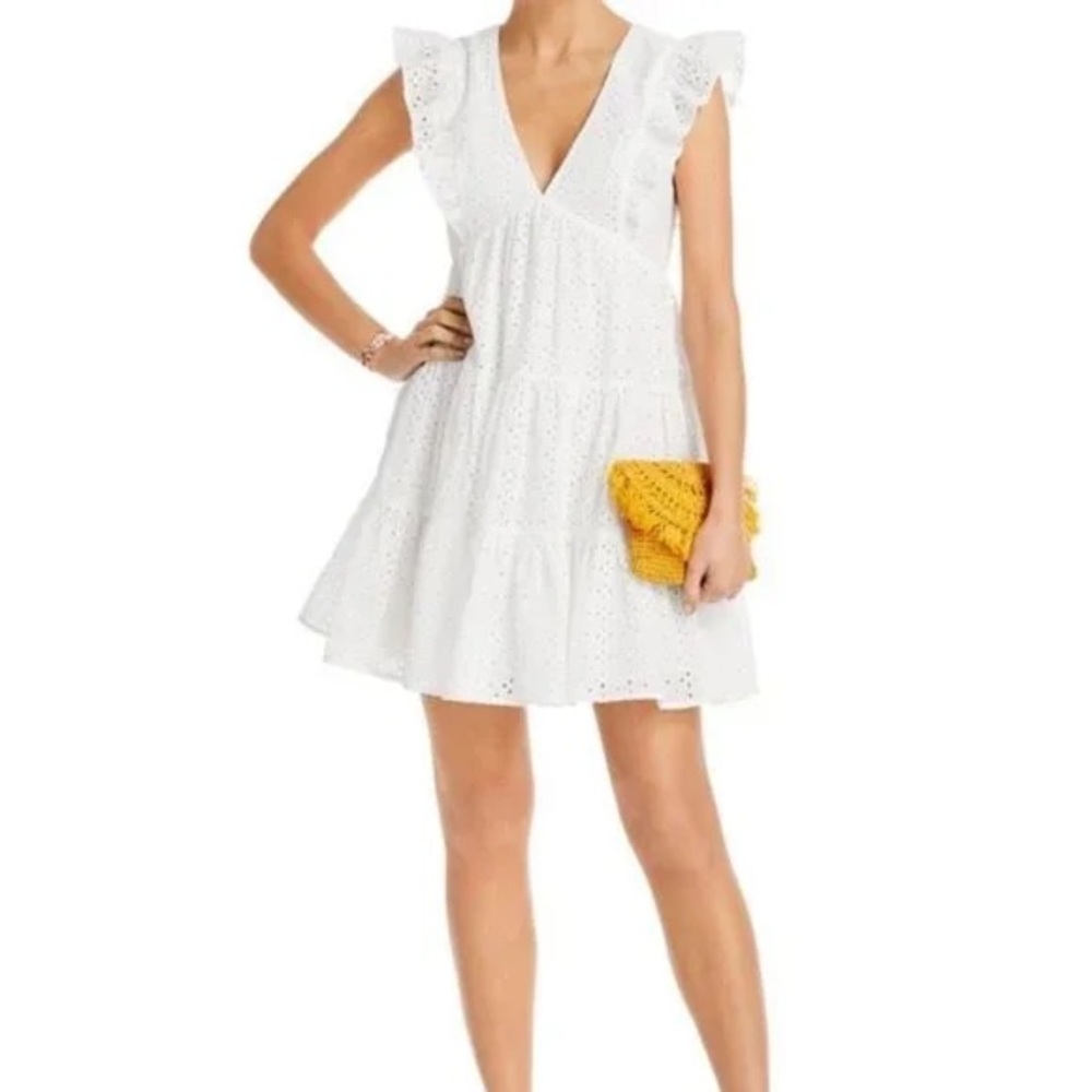 NWOT - Aqua White Eyelet Dress